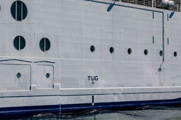 Tug Sign on White Hull