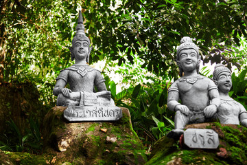 Thailand. Statues In Secret Buddha Garden In Koh Samui. Buddhism