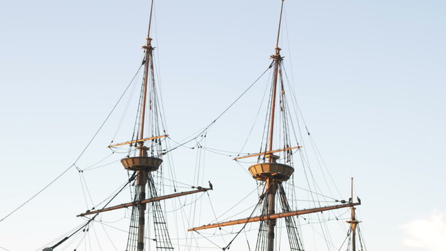 Masts of the Mayflower in Massachusetts.