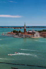 Fototapeta na wymiar Aerial View of San Giorgio Maggiore Isle in Venice, Italy