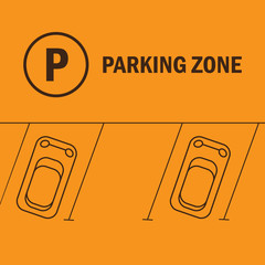 Vector parking lot illustration