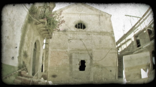 Italian Ruins 13. Vintage stylized video clip.
