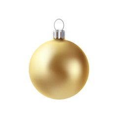 Vector golden Christmas ball