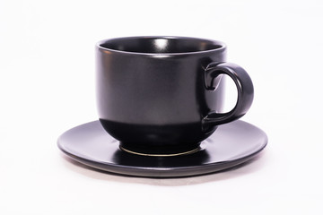 coffee cup over white background