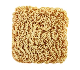 Instant noodles on white background