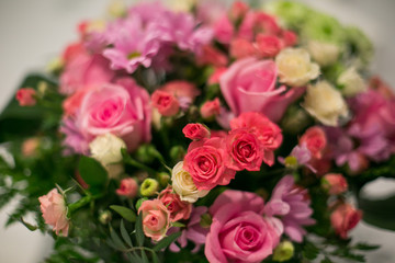 flowers on table