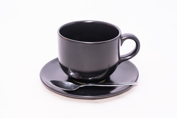coffee cup over white background