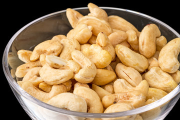 Cashew nuts in a bowl