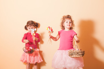 Girls on an Easter Egg hunt