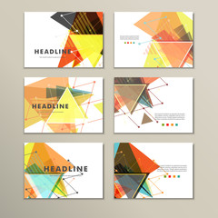 Light book cover. Abstract vector composition of triangles for printing books, brochures, leaflets