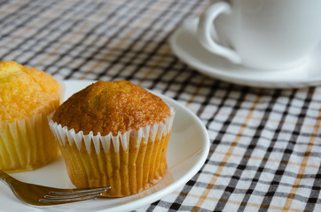 Butter Cup Cake and A Cup of Tea for Tea Break.