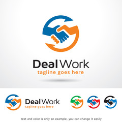 Fototapeta premium Deal Work Logo Template Design Vector 