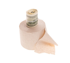 Money and toilet paper