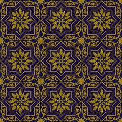 Elegant antique background image of star spiral vine flower pattern.
