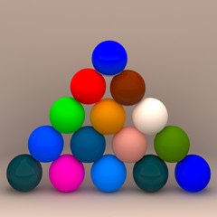 Abstract 3D geometric shapes. Sphere figures.