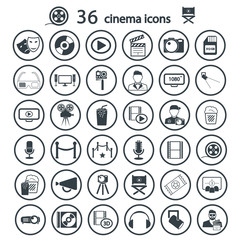 cinema icon set