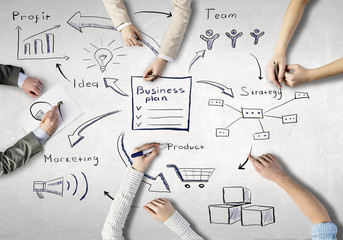 Businessteam working in collaboration