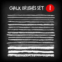 Set of chalk brushes