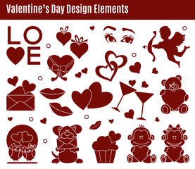 Valentine’s Day design elements