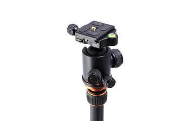 swiss system ball head with libelle on a tripod made of carbon fiber