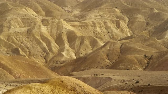 Royalty Free Stock Video Footage of a mountainous desert landscape shot in Israel at 4k with Red.