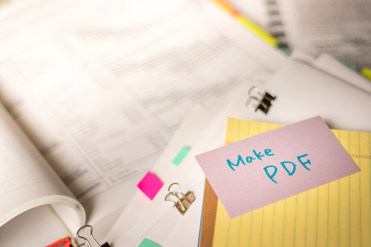 Mak PDF; Stack of Documents with Large Amount of Analytic Materi