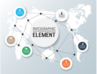 ELEMENT FOR INFOGRAPHIC CHART TEMPLATE GEOMETRIC FIGURE CIRCLE