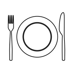 Fork and Knife line icon