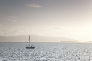 Fototapeta premium Yacht off Isle of Skye; Scotland, UK