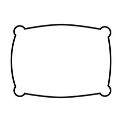 Obraz premium Pillow line icon