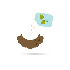 Color illustration of planting seeds