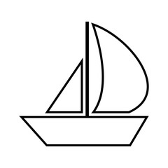 Sail Boat line icon
