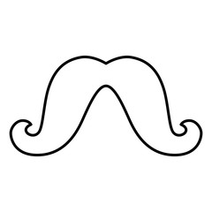 Set of moustache line icon