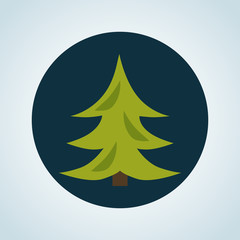 Color illustration of fir-tree