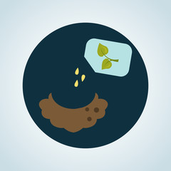 Color illustration of planting seeds