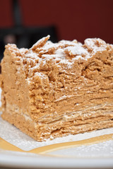 Cake Napoleon closeup 