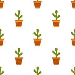 Color illustration of cactus in a pot