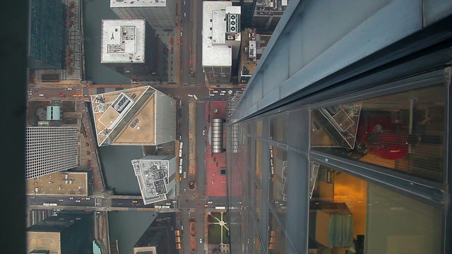 Chicago aerial view of streets