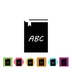 illustration of book alphabet icon