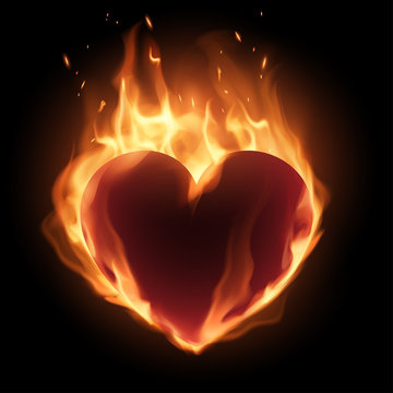 Heart in flame