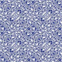 Abstract swirly ornament, seamless pattern