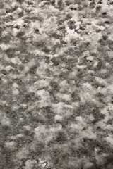Texture of the snow-covered ice on river