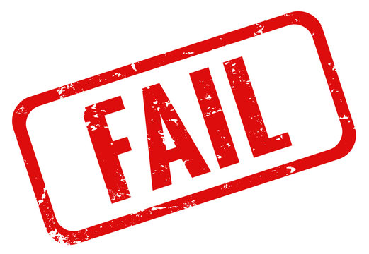 red fail stamp on white background clip art preview