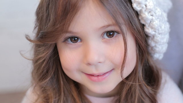 Young girl with beautiful eyes, unearthly beauty