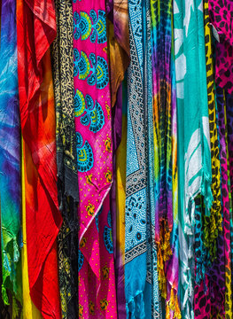 Fundo de tecido colorido.