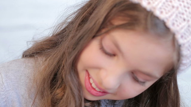 Young girl with beautiful eyes, unearthly beauty