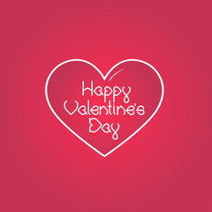 Vector Valentine's day card, banner, template with lettering