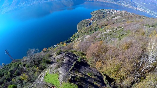 Aerial 4k - Sentiero del Viandante - Lago di Como (IT) 
