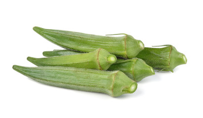 okra isolated on white background