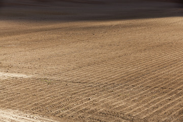 plowed agricultural field 